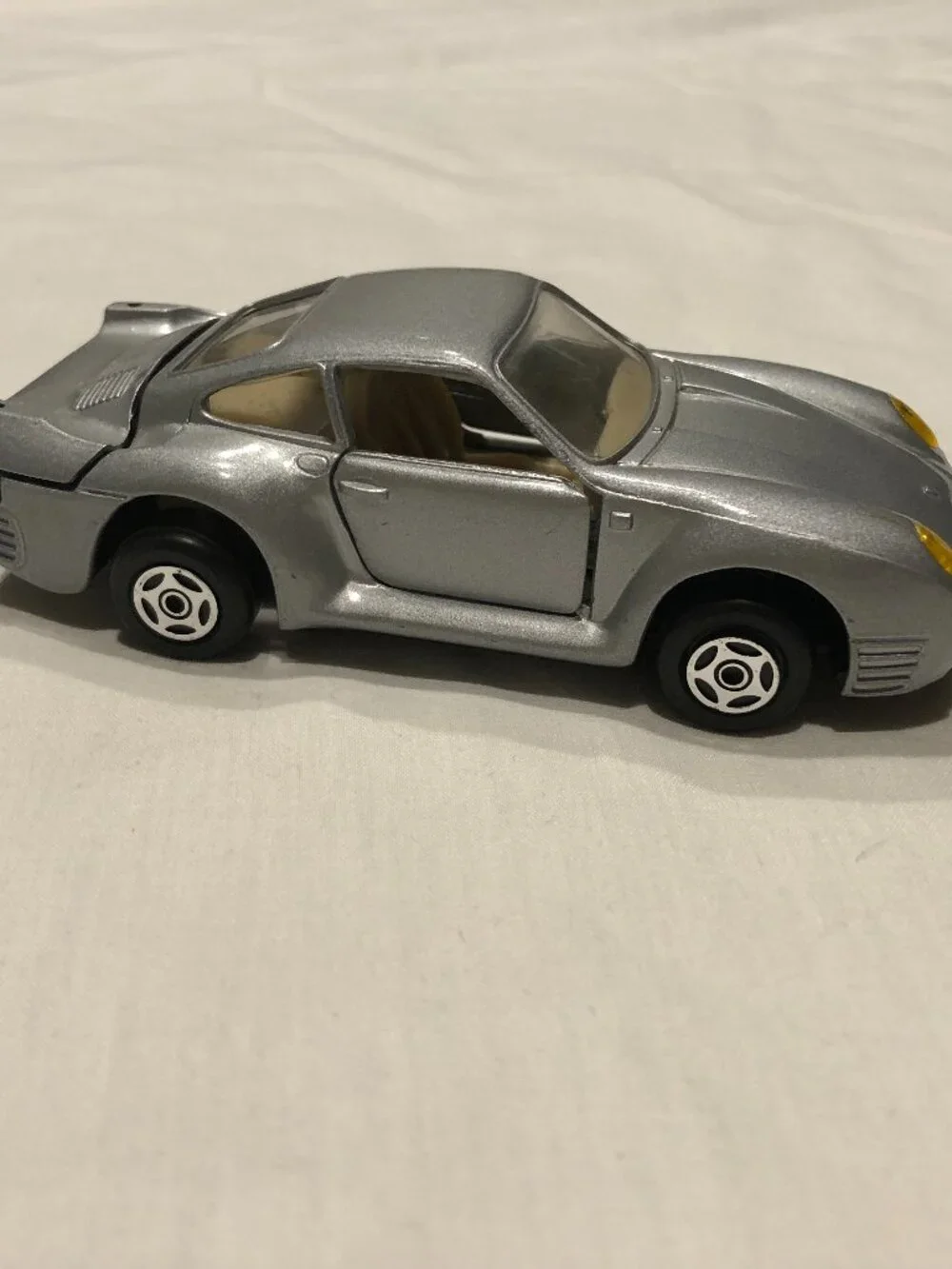Toy Die Cast Silver Porsche Car